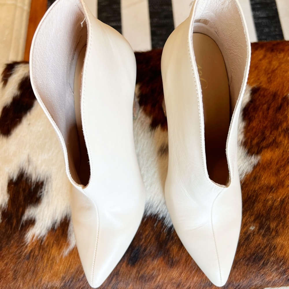 Cream/White Booties by 42 Gold. Worn Once. $75